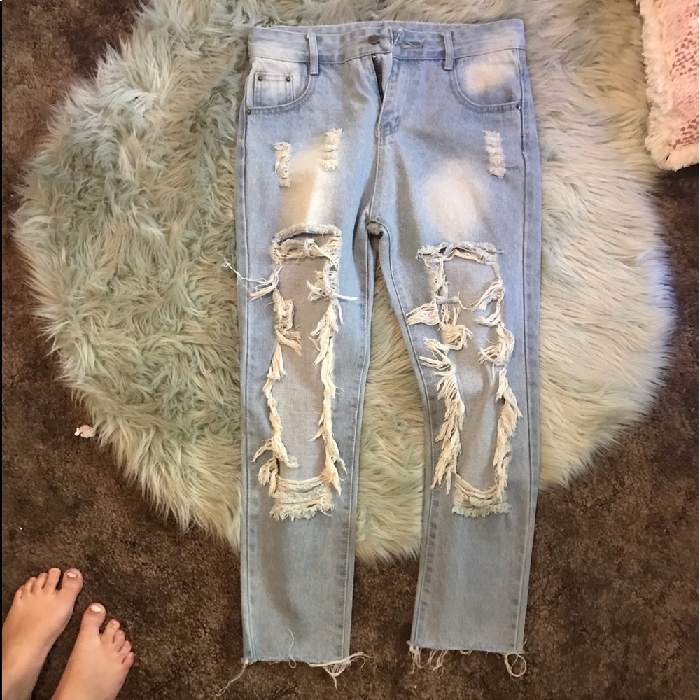 Light wash jeans